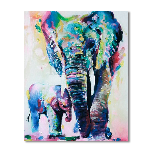 Elephant Paint By Numbers Painting Kit